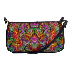 Background Psychedelic Colorful Shoulder Clutch Bag by Sudhe