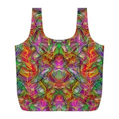 Background Psychedelic Colorful Full Print Recycle Bag (l) by Sudhe