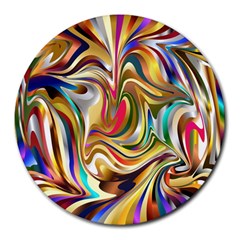 Wallpaper Psychedelic Background Round Mousepads by Sudhe