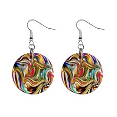 Wallpaper Psychedelic Background Mini Button Earrings