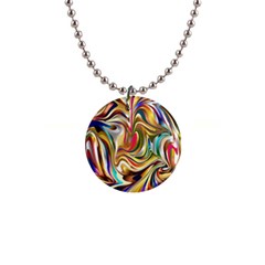 Wallpaper Psychedelic Background 1  Button Necklace by Sudhe