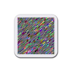 Waves Background Wallpaper Stripes Rubber Coaster (square)  by Sudhe