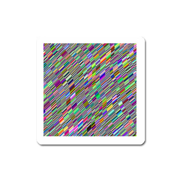 Waves Background Wallpaper Stripes Square Magnet