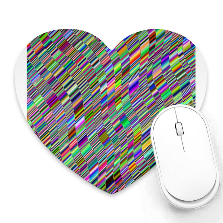 Waves Background Wallpaper Stripes Heart Mousepads