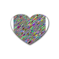 Waves Background Wallpaper Stripes Heart Coaster (4 Pack)  by Sudhe