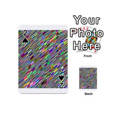 Waves Background Wallpaper Stripes Playing Cards 54 (mini) by Sudhe