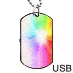 Psychedelic Background Wallpaper Dog Tag Usb Flash (one Side) by Sudhe