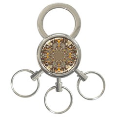 Abstract Digital Geometric Pattern 3-ring Key Chains by Sudhe