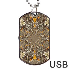 Abstract Digital Geometric Pattern Dog Tag Usb Flash (one Side) by Sudhe