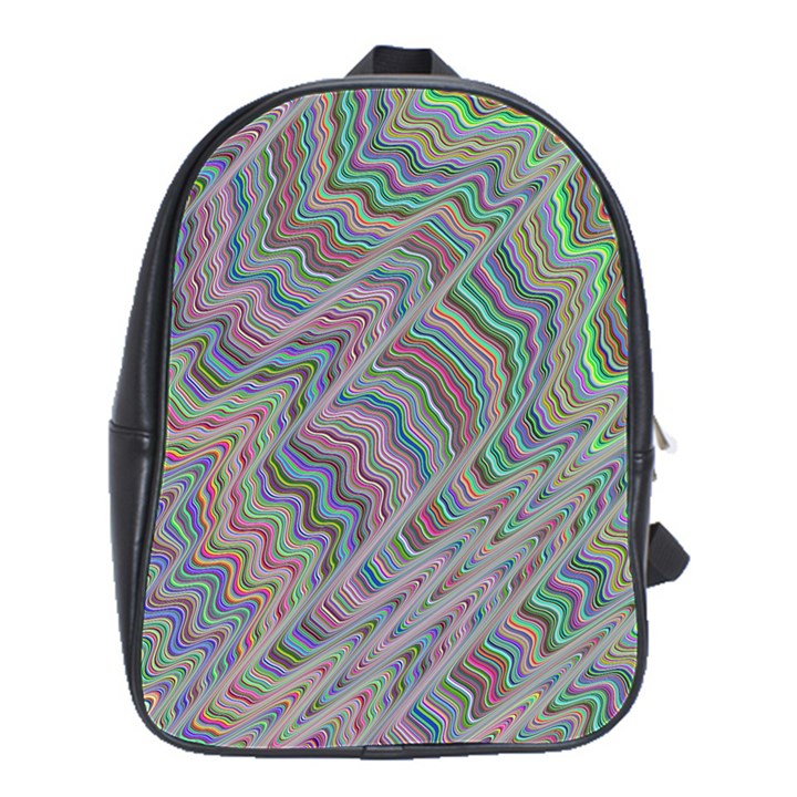 Psychedelic Background School Bag (Large)