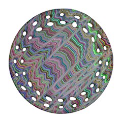 Psychedelic Background Ornament (round Filigree) by Sudhe