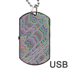 Psychedelic Background Dog Tag Usb Flash (one Side) by Sudhe