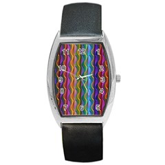 Background Wallpaper Psychedelic Barrel Style Metal Watch by Sudhe