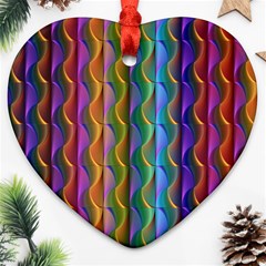 Background Wallpaper Psychedelic Heart Ornament (two Sides) by Sudhe