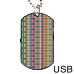 Psychedelic Background Wallpaper Dog Tag Usb Flash (two Sides) by Sudhe