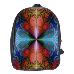 Fractal Background Design School Bag (xl) by Sudhe