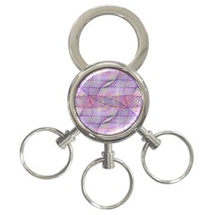 Purple Background Abstract Pattern 3-ring Key Chains by Sudhe