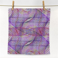 Purple Background Abstract Pattern Face Towel by Sudhe