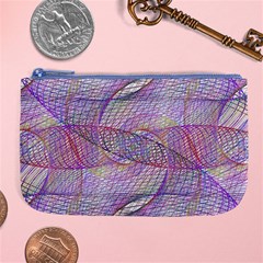 Purple Background Abstract Pattern Large Coin Purse by Sudhe