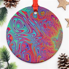 Fractal Bright Fantasy Design Ornament (round) by Sudhe