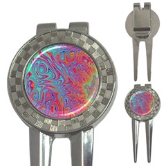 Fractal Bright Fantasy Design 3-in-1 Golf Divots by Sudhe