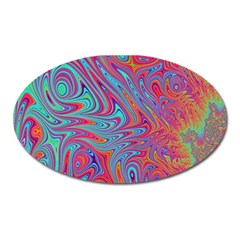 Fractal Bright Fantasy Design Oval Magnet by Sudhe