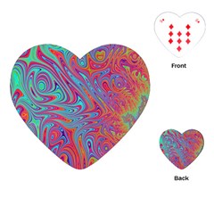 Fractal Bright Fantasy Design Playing Cards (heart) by Sudhe