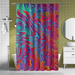 Fractal Bright Fantasy Design Shower Curtain 48  X 72  (small)  by Sudhe