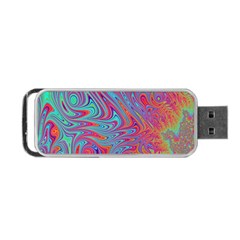 Fractal Bright Fantasy Design Portable Usb Flash (one Side) by Sudhe