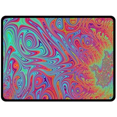 Fractal Bright Fantasy Design Double Sided Fleece Blanket (large)  by Sudhe