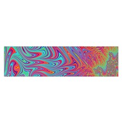 Fractal Bright Fantasy Design Satin Scarf (oblong) by Sudhe