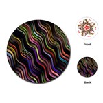 Psychedelic Background Wallpaper Playing Cards (Round) Front