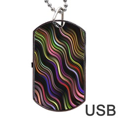 Psychedelic Background Wallpaper Dog Tag Usb Flash (two Sides) by Sudhe