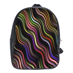 Psychedelic Background Wallpaper School Bag (xl) by Sudhe