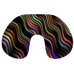 Psychedelic Background Wallpaper Travel Neck Pillows by Sudhe