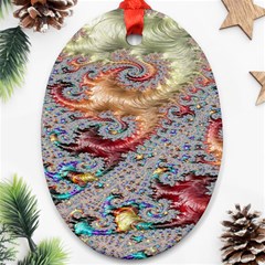 Fractal Artwork Design Pattern Oval Ornament (two Sides)