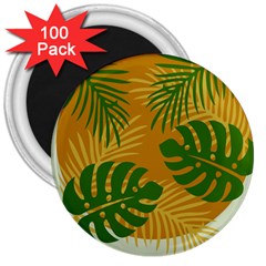 Leaf Leaves Nature Green Autumn 3  Magnets (100 Pack) by Sudhe