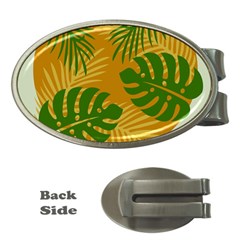 Leaf Leaves Nature Green Autumn Money Clips (oval) 