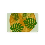 Leaf Leaves Nature Green Autumn Magnet (Name Card) Front