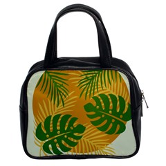 Leaf Leaves Nature Green Autumn Classic Handbag (two Sides)