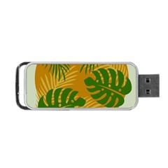 Leaf Leaves Nature Green Autumn Portable Usb Flash (two Sides) by Sudhe