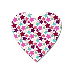 Stars Pattern Heart Magnet