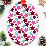 Stars Pattern Oval Ornament (Two Sides) Front