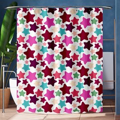 Stars Pattern Shower Curtain 60  X 72  (medium) 