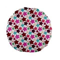 Stars Pattern Standard 15  Premium Flano Round Cushions