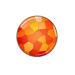 Background Pattern Of Orange Mosaic Hat Clip Ball Marker by Sudhe