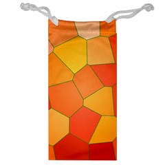 Background Pattern Of Orange Mosaic Jewelry Bag by Sudhe