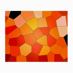 Background Pattern Of Orange Mosaic Small Glasses Cloth (2-side)