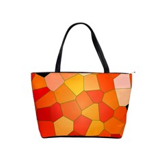 Background Pattern Of Orange Mosaic Classic Shoulder Handbag by Sudhe