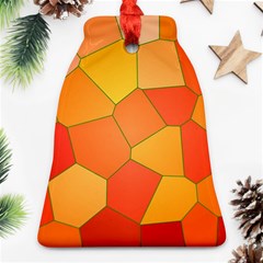 Background Pattern Of Orange Mosaic Bell Ornament (two Sides)